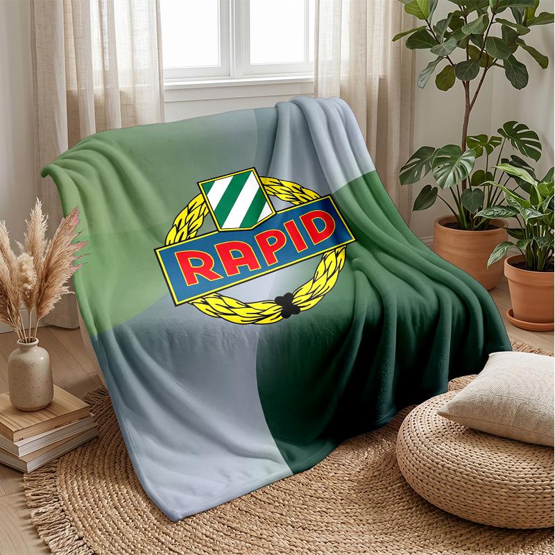 Rapid Wien FC Soft Flannel Fleece Blanket Lightweight Cozy Warm Throw Blanket For Sofa Bed Home Decor