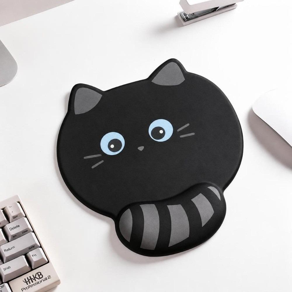New Cartoon Cat Wrist Rest Mouse Pad Non-Slip Soft Silicone Mouse Pad Rebound Comfortable Ergonomic Desk Mat Gaming