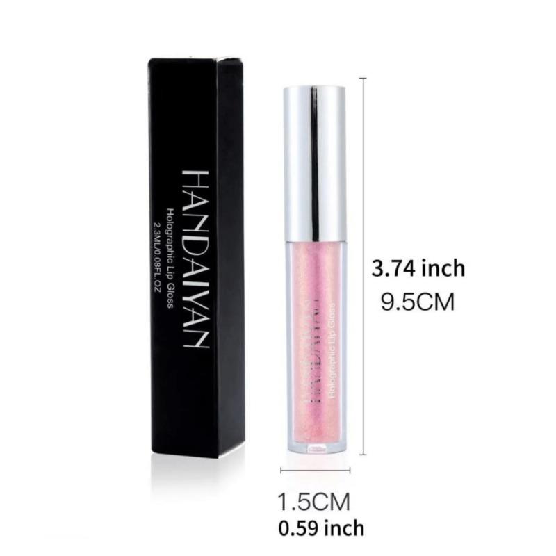 Lip Gloss Plumper High Shine Glitter Formula, Non-Sticky Waterproof Liquid Lip Gloss with Volume Boosting Plumper, Long-Lasting Moisturizing Lipstick
