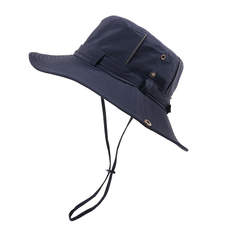 Tooling Bucket Hat Summer Outdoor Men's Sun Hat Light Breathable Flip Button Cowboy Hat Climbing Waterproof Sun Protection Hat