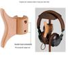 Solid Black Walnut Over-Ear Headphone Stand - Simple Wooden Display Hanger
