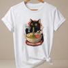 RaUnisex Cat TShirt Unisex Funny Short Sleeve Graphic T Shirts Japanese Cat Printed Kitty Tops Summer Round Neck Cat Lover Tees