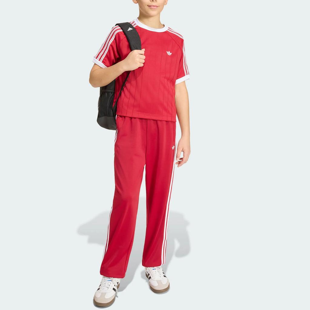 adidas Originals Loose Pinstripe Short Sleeve Knit T-Shirt Kids Tops KR6543