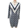 GMXIA Women's Fashion Geometric Pattern Wrap Hip 3/4 Sleeves Dresses