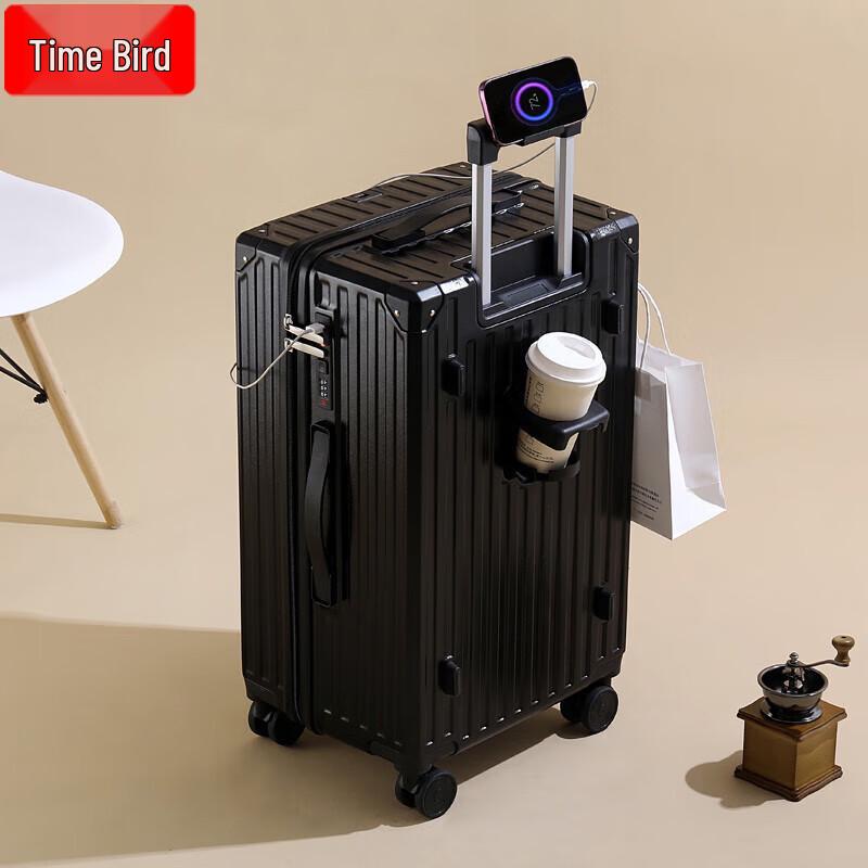 Shinja Large Capacity Suitcase with USB, Cup Holder & Hook