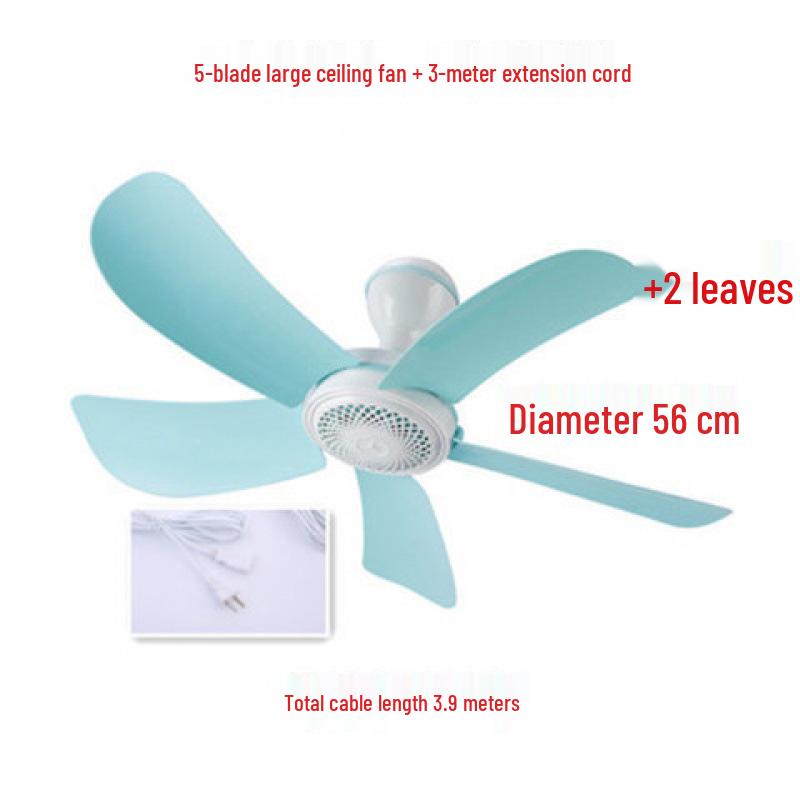 Compact Silent Ceiling Fan for Dorms and Bedrooms