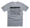 Mens Firefighter T-shirt Firefighter Definition Shirt Funny Joke Tee Shirt