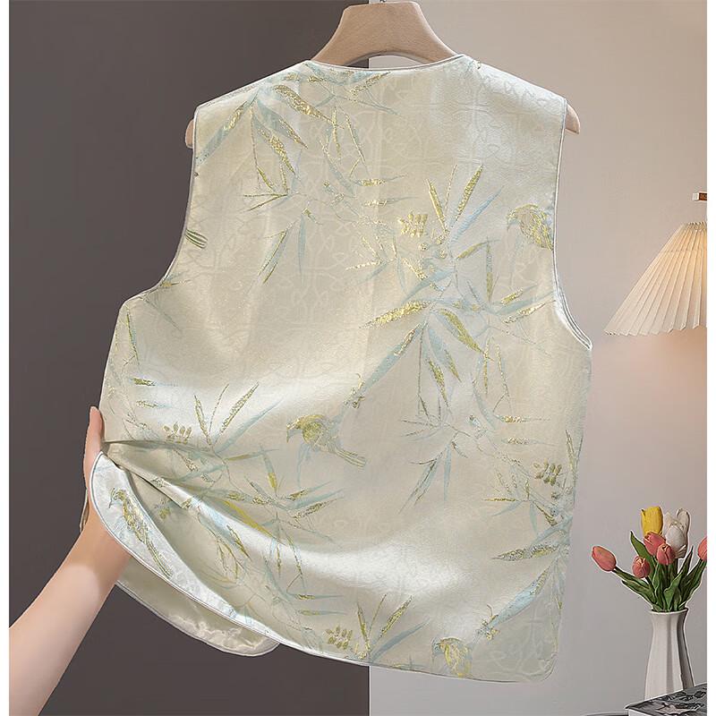 Women's New Chinese Style Jacquard V-Neck Vest