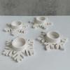 New Silicone Candle Holder Mold Handmade Plaster Epoxy Resin Plaster Candle Holder Snowflake DIY Candle Mold Christmas