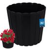 Plastic Flower Pot for Flowers and Herbs on the Balcony or Terrace, Anthracite, 29cm