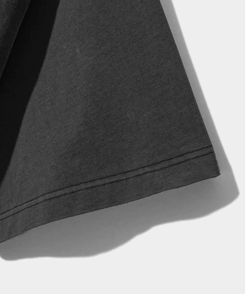Dimiteulibeullaeg T-shirt à Manches Courtes Blocs de Couleur Raglan Œuvre d'Art Pigmentée_Charbon