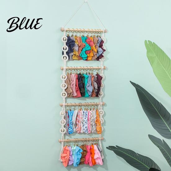 Hair Accessories Organizer Style Cotton Installation Hand Holder Easy Claw Clip Knitting Boho Wall Mounted