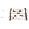 3 Pcs Parakeet Toy Wooden Block Cotton Rope Climbing Net with Molar Stone Strings Swing Toy for