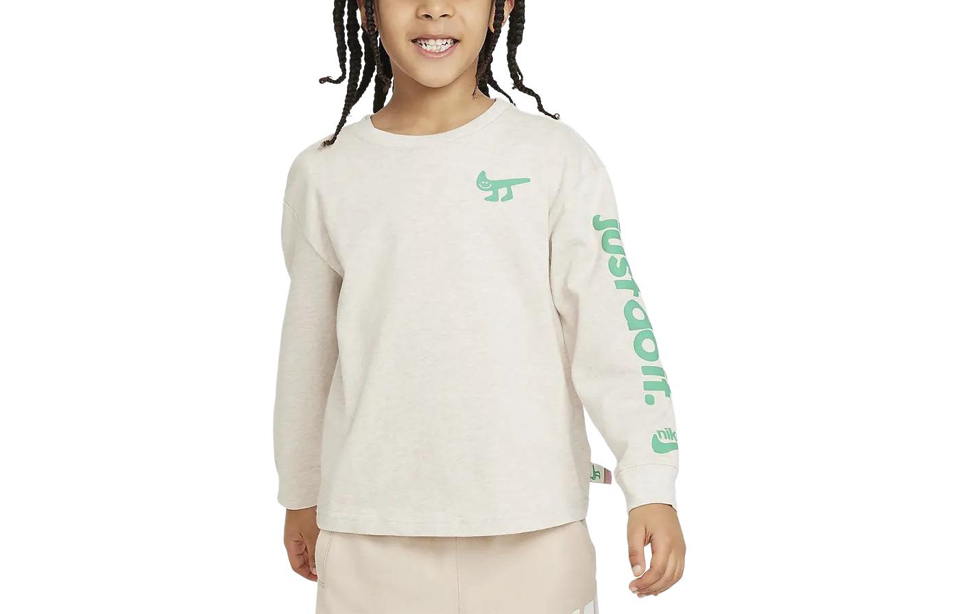 Nike T Shirt Light Ivory White Kids  HF2244-110 7