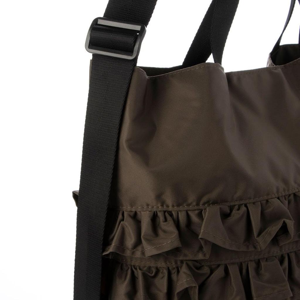 Nylon Ruffle 2-way Tote Bag