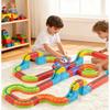 Magnetic Klick Rail Electric Train Set Flexible 3D Gravity-Defying Race Track Motorized Car Building Kit for Kids  Education Toy