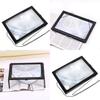 Foldable Portable A4 Rectangular 3x Reading Magnifying Glass With Led Light For Elderly Reading Gift
