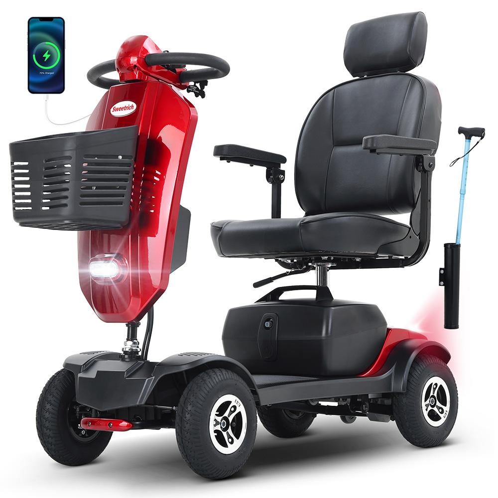 Electric Wheelchair Sweetrich 300W Motor 20AH Electric Mobility Scooter Top Speed 6Km/h Suitable For The Elderly/Disabled