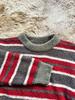2025 Winter Women's Fluffy Velvet Pajama Set - Striped Color Block, Round Neck, Thickened for Christmas and New Year.