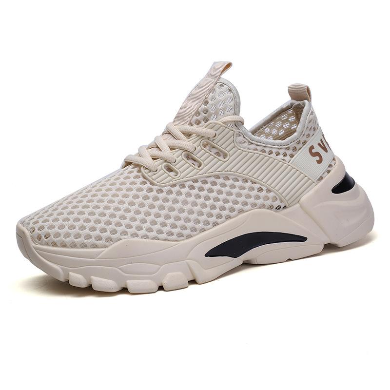 

Мода 2024 Лето Новый Модный Тенденция Повседневная Сетчатая Беговая Спортивная Пара Мужская Обувь 38 бежевый