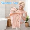Bear Embroidered Shower Cap Thickened Quick Drying Hoodie Fashion Bath Hat  Shower Use