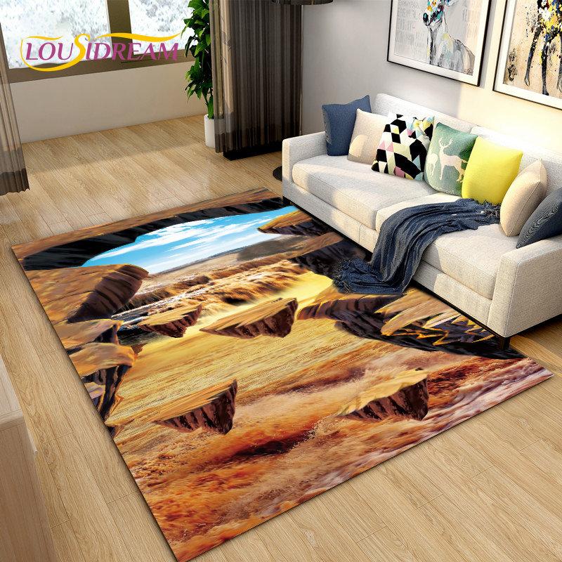 

Детский 3D коврик с иллюзией видения, большой ковер для гостиной, спальни, дивана, кухонный коврик, нескользящий напольный коврик Tapis Salon 80x120cm