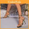 Summer High Heel Shoes For Women With Cross Straps And Pointed Toe For Formal Wear