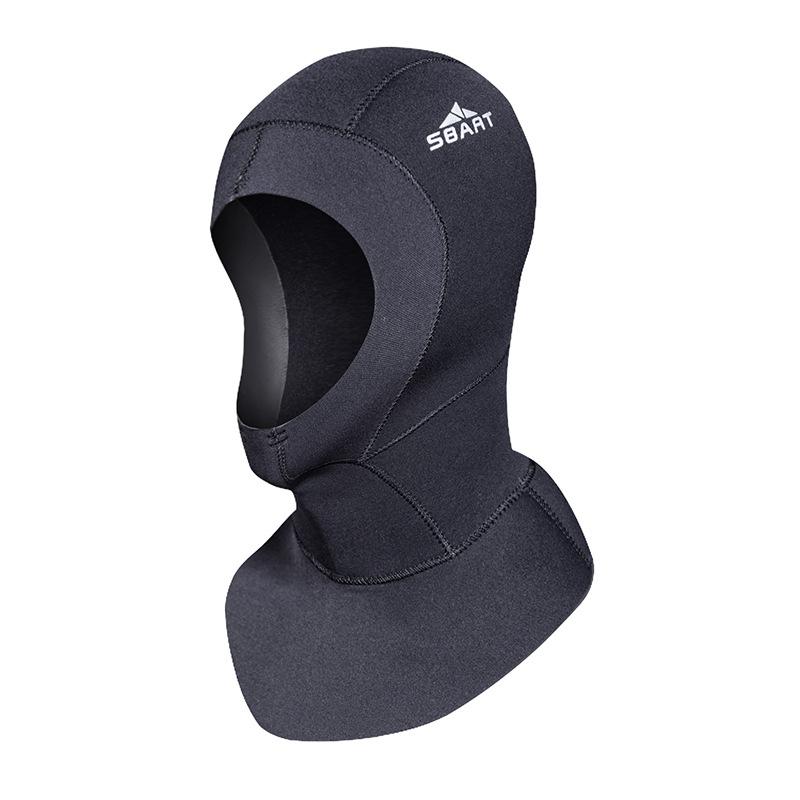 

Кепка Shark Bart Anti-duiken Hoofddekking Verdikte Zwemmen Masker Gezichtkini Koude Warme Duiken Cap XL чёрный