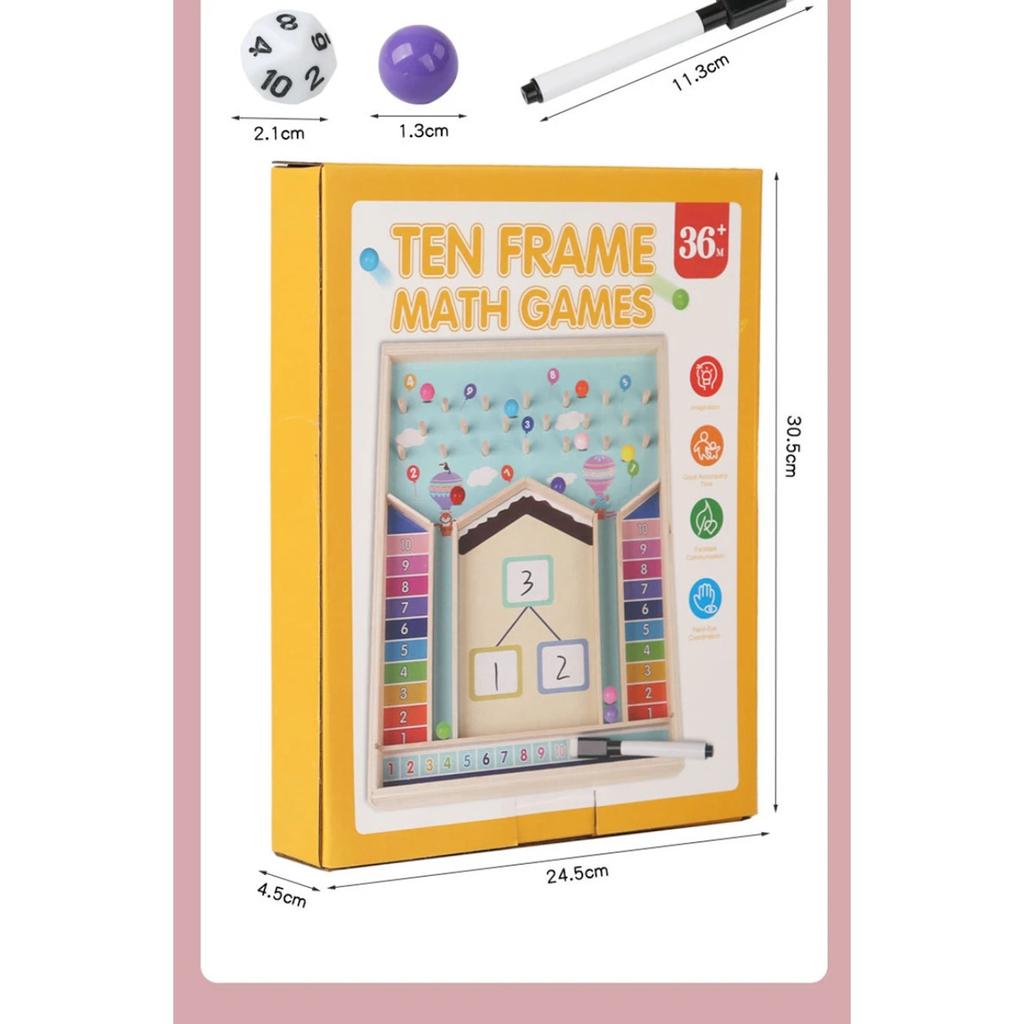 Kids Montessori Math Counting Learning Toys Teaching Tool Number Decompositio Addition Subtraction Kindergarten Educatinal Game