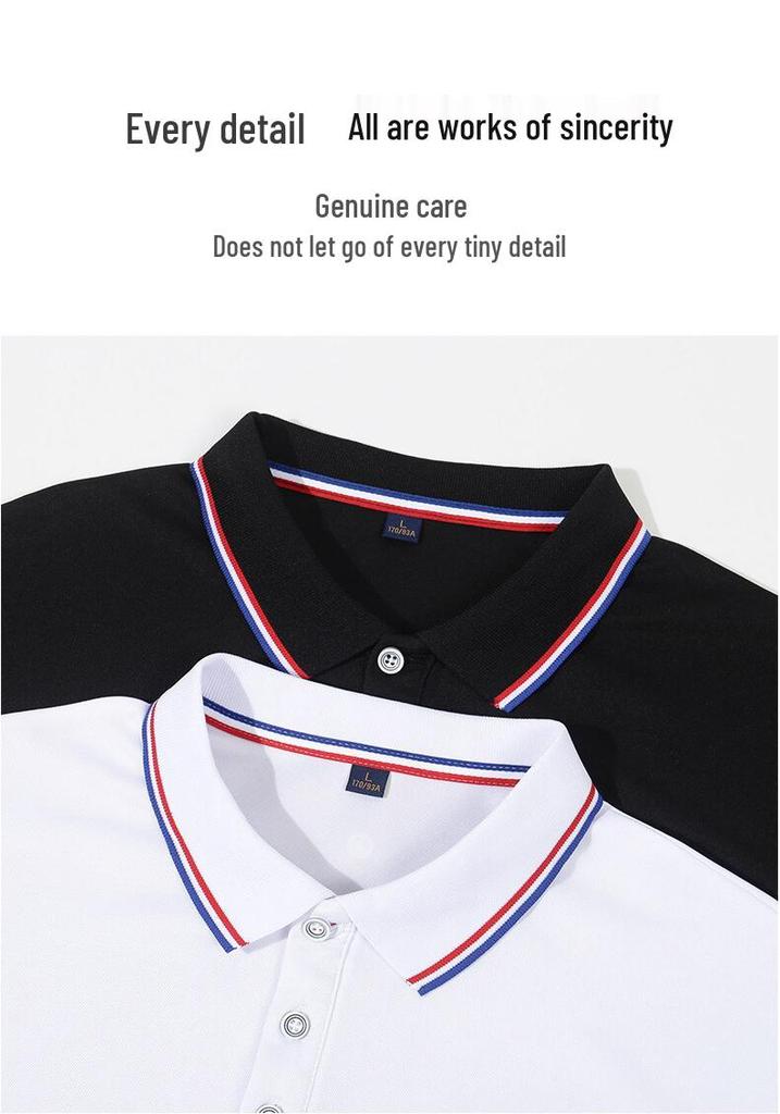 Unisex Anti-Pilling, Colorfast Polo Shirt with Lapel and Short Sleeves, Made from Combed Silk Cotton, Customizable with Logo.