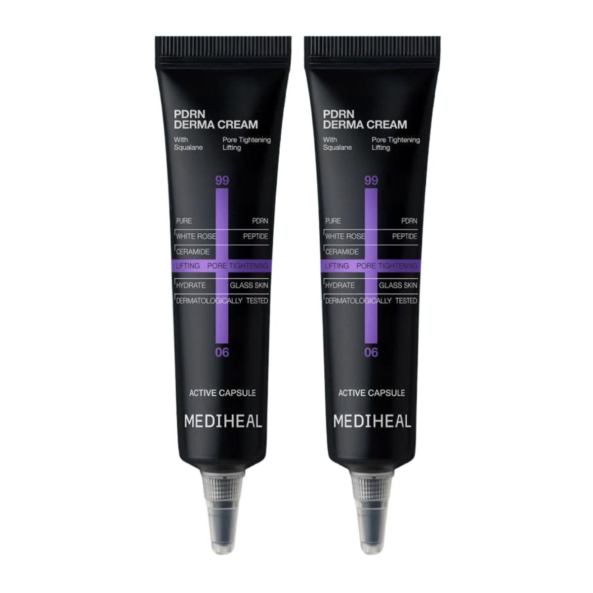 Mediheal Derma Cream Miniature 15ml Duo Set (PDRN) Skin-Firming Radiance Moisturizing Cream Set