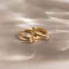 Stainless Steel Mini Zircon Hoop Earrings Minimalist Polished Metal Earclip CZ Ear Cuff 18K Gold Plated Fashion Jewelry 2026 New