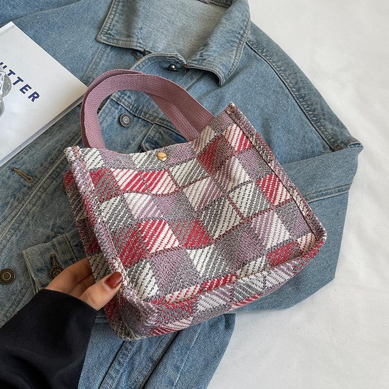 Canvas Bag Large Capacity Women's Summer High-end Fashion One-Shoulder Armpit Bag College Student Commuter Tote Bag