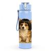 1 PZ Cucciolo Corgi Ritratto Classico 750ml Plastica Colorata Borraccia Sportiva Tappo Flip con Cannuccia Anti-perdita Adatta per Sport Ufficio Uso Domestico