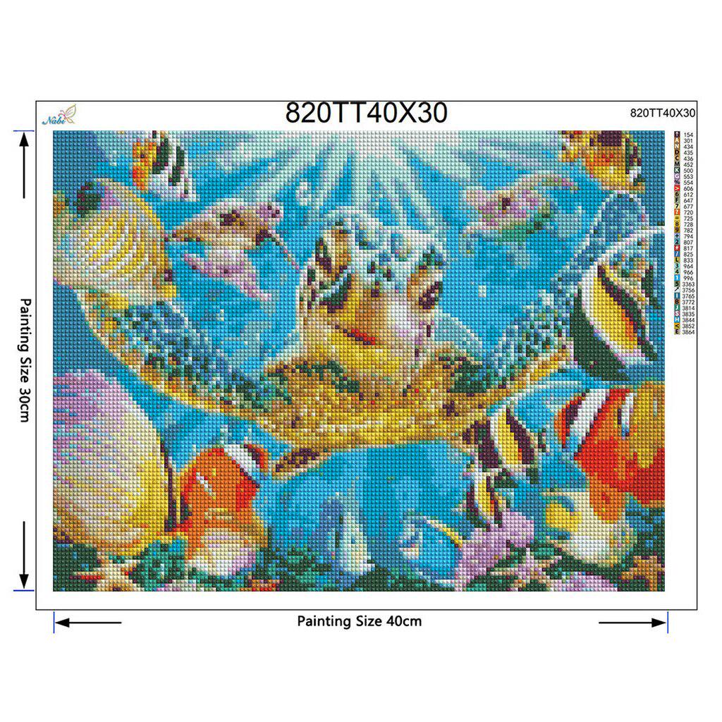 5D Diamond Painting,Diamond ,3d Pattern Sea Turtle Goldfish Canvas Painting Wall Art Picture Gifts