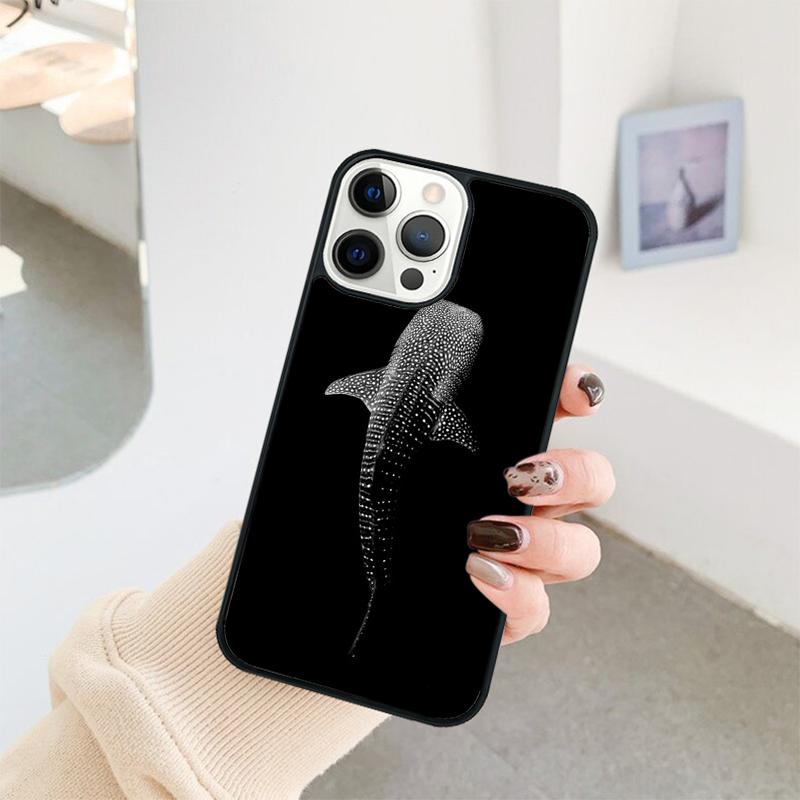 Ocean Whale Shark Swimming Phone Case For iPhone 17 Air 16 15 14 11 12 13 Pro  MAX Plus Coque Cover Shell