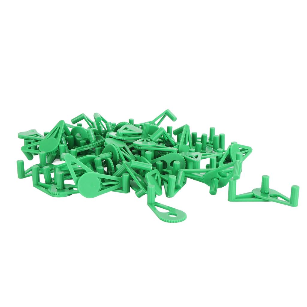 50pcs Low Stress Training Clips 360 Degree Adjustable Reusable Plastic Plant Stem Bender Clips for Gardening Green