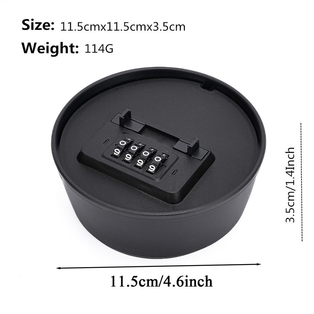 

Key Safe Lock Box Wall Mounted Security Storage Stash Secret Money Safe Container For Money Cash Jewelry Valuables Home Office чёрный