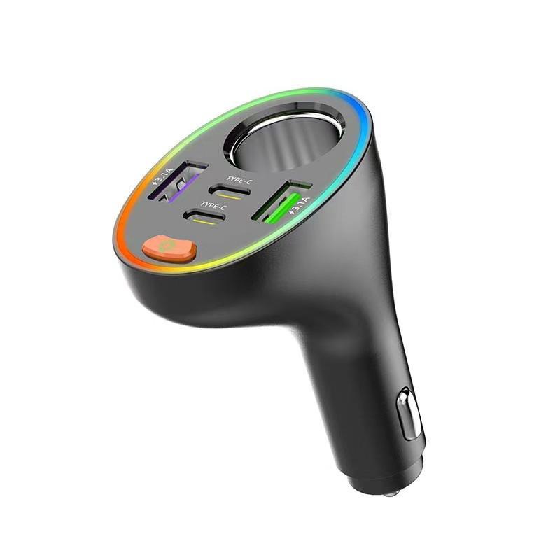 

Розумний USB автомобільний зарядний пристрій з цифровим дисплеєм та амбієнтним освітленням