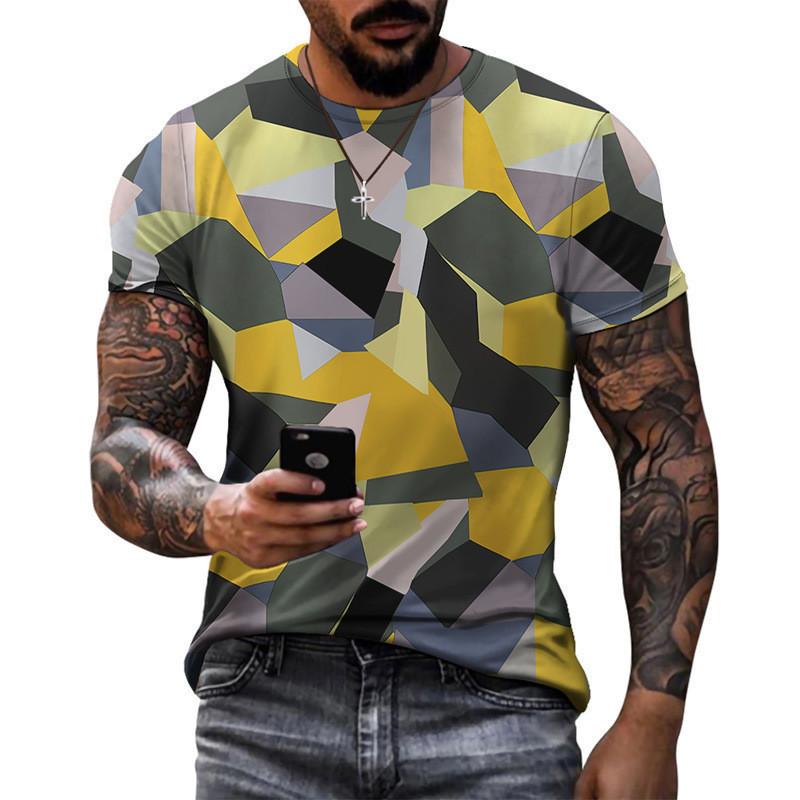 Hip Hop Fashion T-shirt, Harajuku, Diamond, Men's Style, Summer, Casual, Sportswear, Short Sleeved, T-shirt