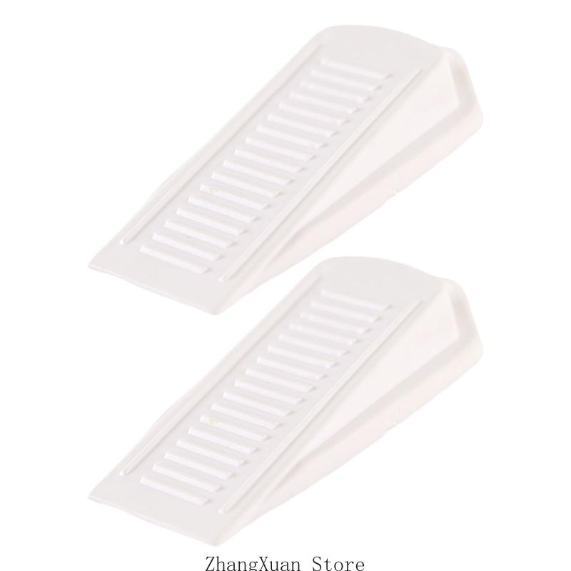 

2Pcs PVC Door Stoppers Home Office Door Rear Retainer Anticollision Doorstops Nonslip Door Stop for Bottom of Door 3XUF белый