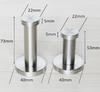 Wall Hooks Wall Hangers Stainless Steel Stylish Simple Design DIY Set [Uregish] 6-Piece (50mm)