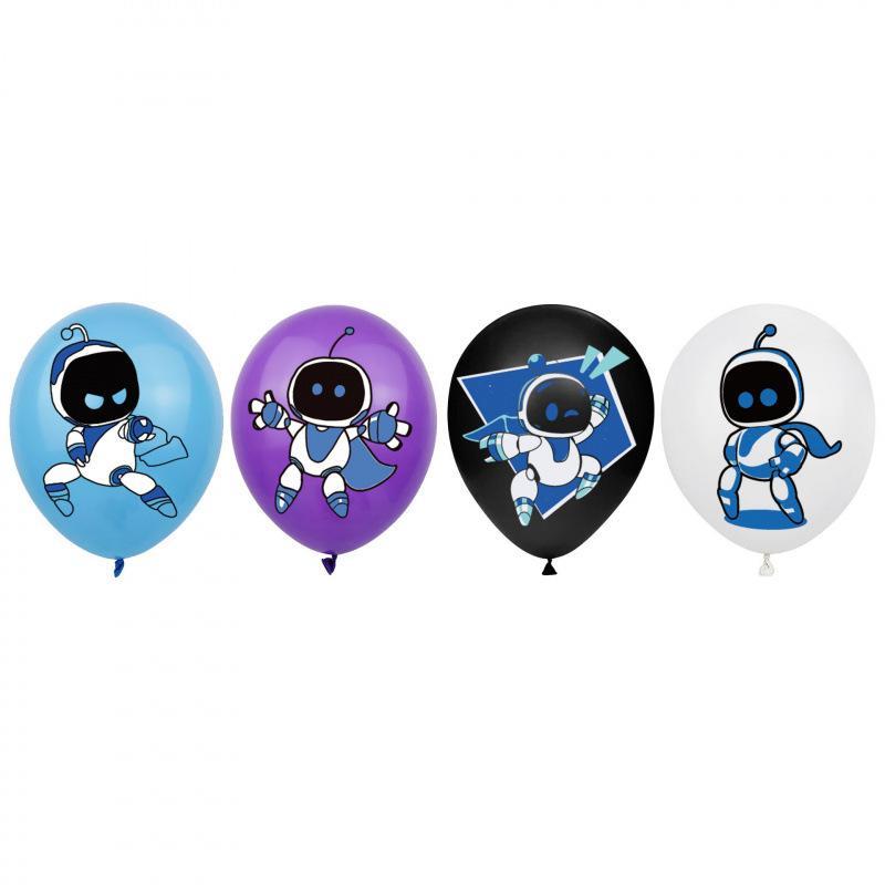 Space Robot-Themed Birthday Party Decorations: Banner, Cake Picks, and Balloon Set