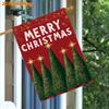 Winter Christmas, Pine Trees and Snowflakes (2) FlagDouble-sided Garden Flag Courtyard Decoration, Outdoor Decoration, Lawn Decoration, Flag Only