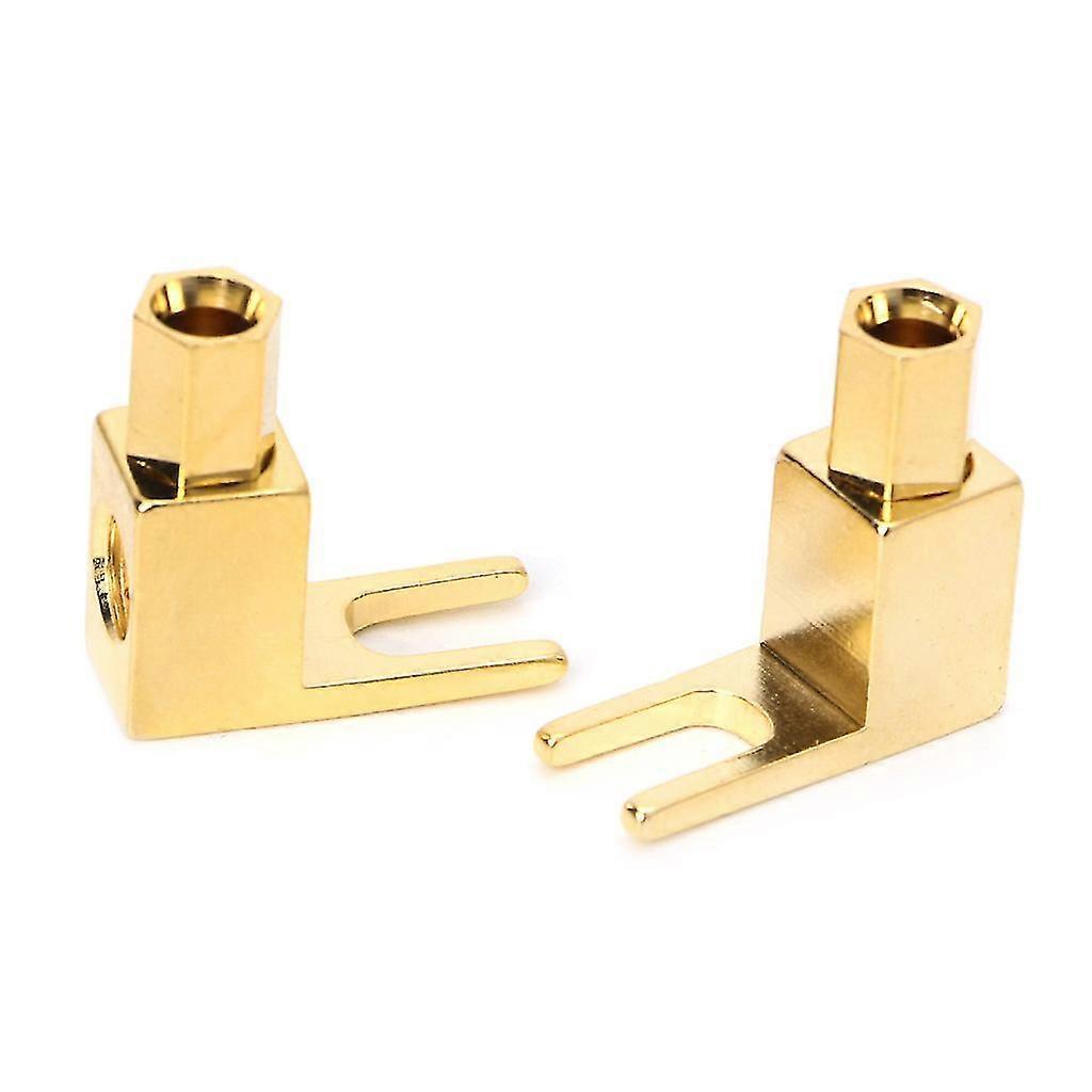 5 Stück Bananen auf Gabel Adapterstecker Y-Typ Lautsprecherkabelstecker Bananenbuchse