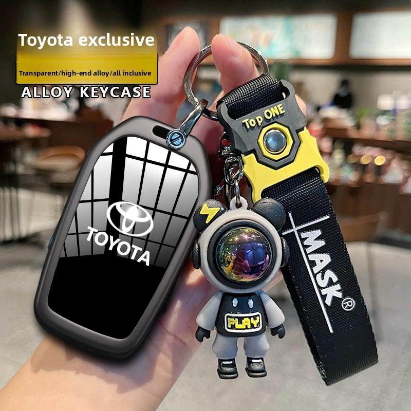 Black Transparent Key Fob Case Cover For Toyota Corolla Cross Yaris Sienna Venza Harrier Hilux Tundra Mirai Land Cruiser Alphard