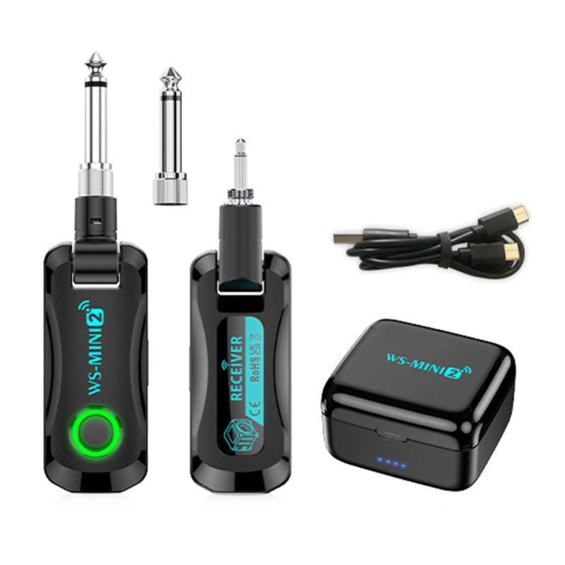 

2.4GHz Wireless Guitar System Guitar Transmitter Receiver Rechargeable Battery Cordless Digital Guitar Wireless System 1