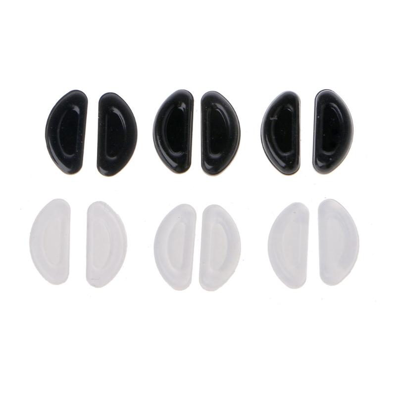 10 Pairs Adhesive Eye Glasses Nose Pads D Shape Stick On Anti-Slip Soft Silicone Adhesive Nose Pads Glasses Nose Pad Kit