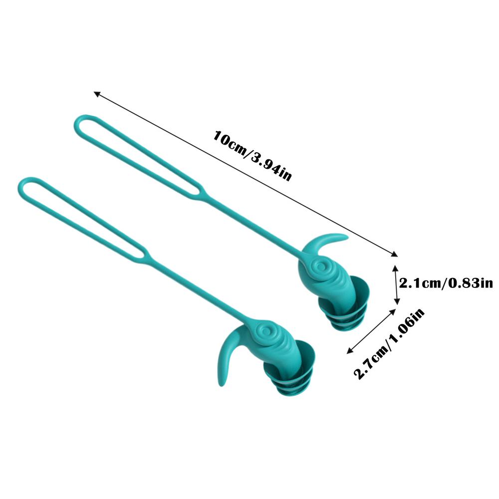 Silicone Ear Plugs For Swimming Noise Reduction Swimming Earplugs Water Ear Plugs Reusable With Lanyard Sleep Earplugs Swim