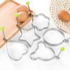 Fried Egg Pancake Shaper Stainless Steel Egg Ring Circle Mold Heart Shape